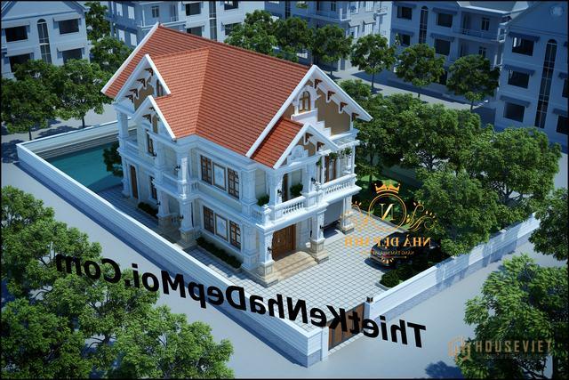 Biệt thự mái thái tân cổ điển 2 tầng 150m2