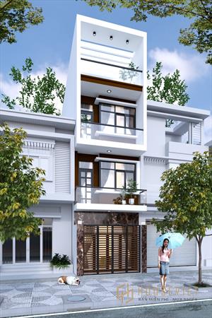 mẫu nhà đẹp 3 tầng 1 tum