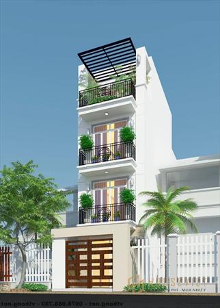 mẫu nhà đẹp 3 tầng 1 tum