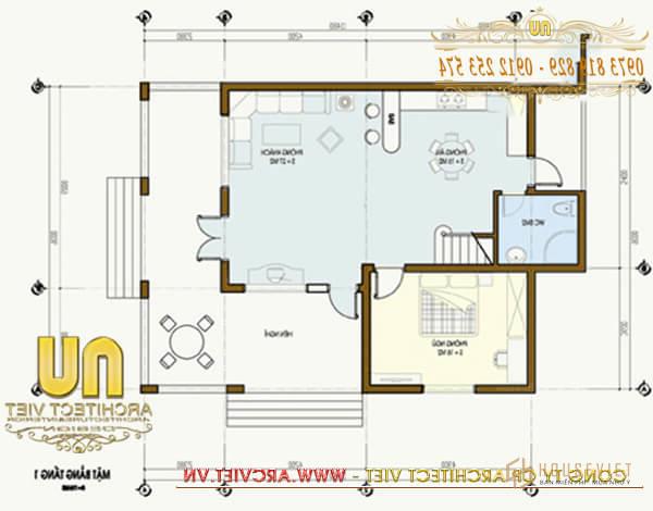 bản vẽ nhà 2 tầng 8x12m