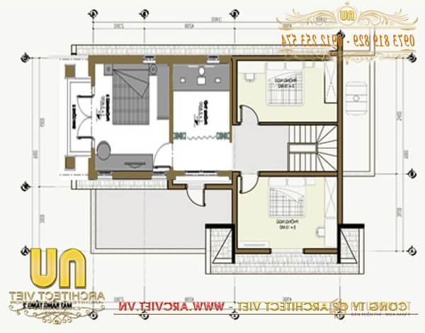 bản vẽ nhà 2 tầng 8x12m