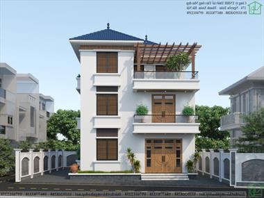 Mẫu thiết kế biệt thự 3 tầng 10x9m mái thái tại Hà Nội NDBT3T24