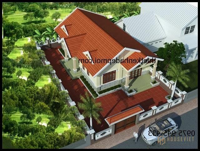 Nhà cấp 4 hiện đại mái ngói ở quê nông thôn