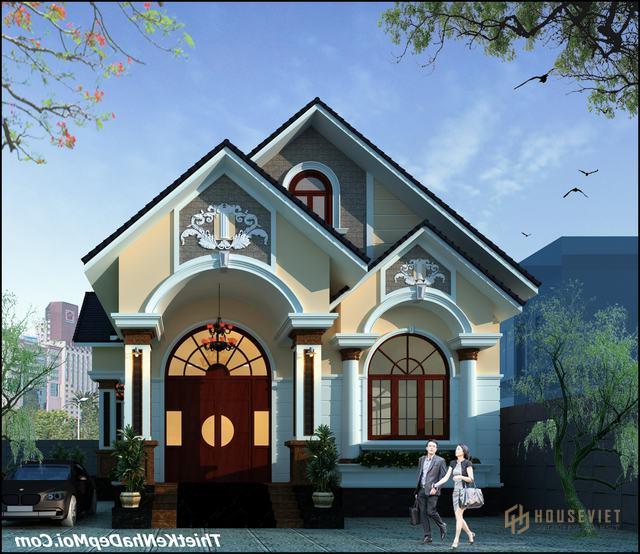Nhà cấp 4 3 phòng ngủ 1 phòng thờ đẹp năm 2019