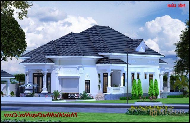 Nhà vườn 1 tầng đẹp kiểu châu âu