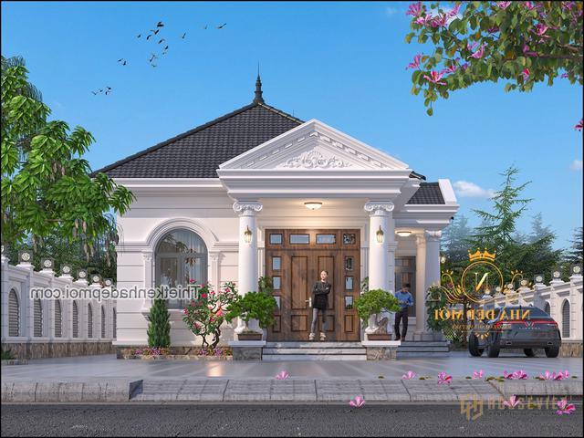 Nhà cấp 4 kiểu châu âu đẹp 3 phòng ngủ