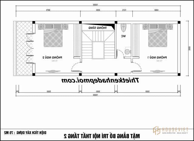 Thiết kế 75 mét vuông