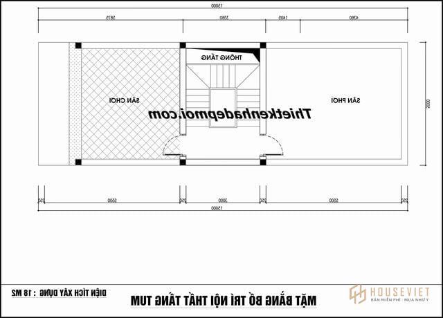 Mat bang ong 75m2 tang tum