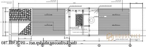 mặt bằng nhà phố 4,5x18m