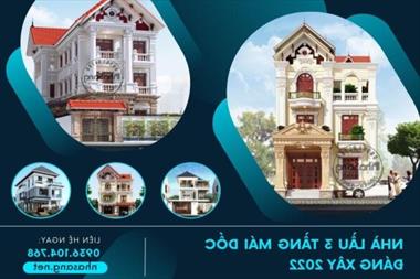 Cấu tạo mái dốc và 100 mẫu nhà lầu 3 tầng mái dốc đáng xây nhất 2022