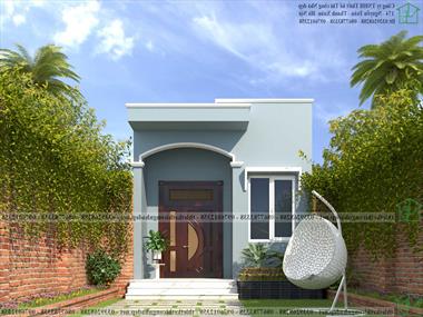 Mẫu thiết kế nhà cấp 4 5x18m 2 phòng ngủ giá 400 triệu NDNC4149