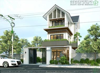 Mẫu thiết kế nhà phố 3 tầng 6x14m mái thái đẹp NDNP3T54