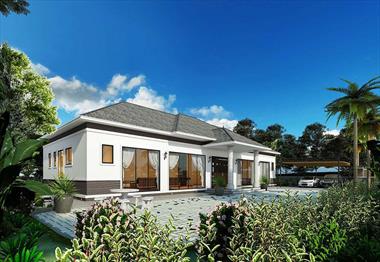 Biệt thự vườn mini đẹp tiện nghi hài hòa với thiên nhiên