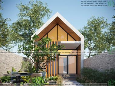 Mẫu thiết kế nhà cấp 4 5x25m 2 phòng ngủ NDNC4150