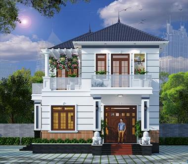 Tư vấn thiết kế nhà 70m2 2 tầng đẹp, hiện đại