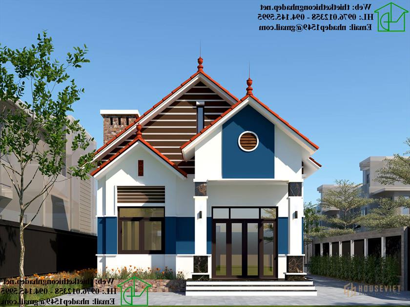 Mẫu nhà cấp 4 mái thái tại Vĩnh Bảo - Hải Phòng