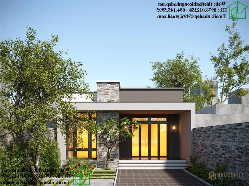 Mẫu nhà ống cấp 4 mái bằng tại Kiến An Hải Phòng