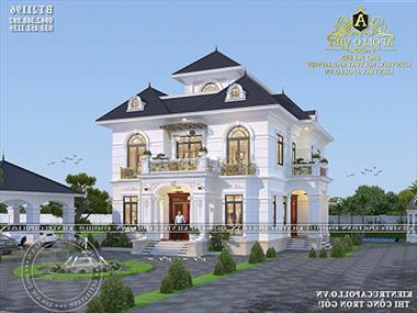 Mẫu thiết kế nhà 2 tầng mái thái Nhật Tân cổ điển đẹp tại Thái Nguyên BT21196