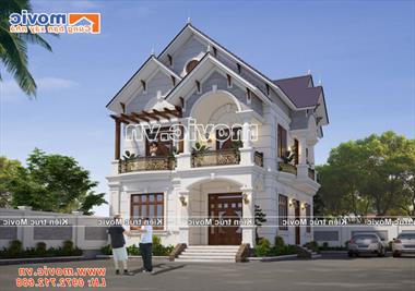 Mẫu biệt thự 2 tầng mái thái 100m2 đẹp đẳng cấp tại Hưng Yên - BT2013