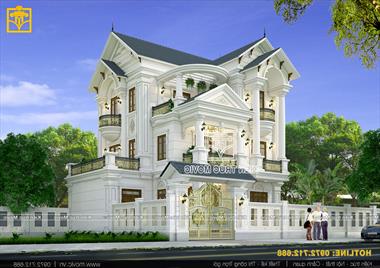 Mẫu biệt thự tân cổ điển 3 tầng 05 phòng ngủ - MB20304