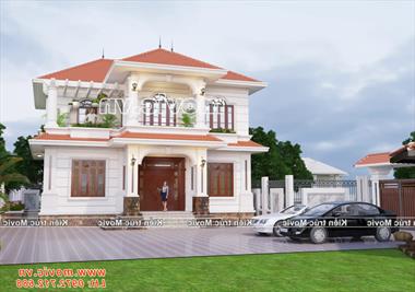 Mẫu biệt thự tân cổ điển 2 tầng 5 phòng ngủ đẹp sang trọng - BT2012