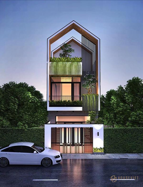 Mẫu thiết kế nhà đẹp 2 tầng 6x15m