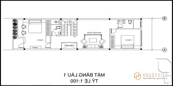 Bản vẽ nhà 2 tầng 6x15
