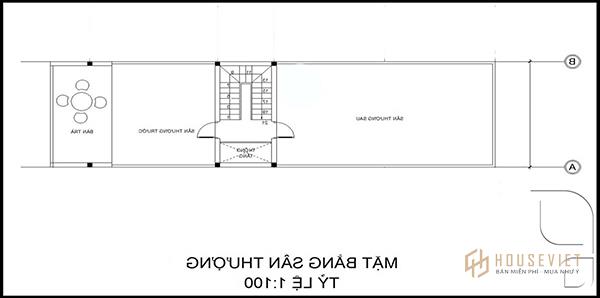 Bản vẽ thiết kế nhà 2 tầng 6x15m2