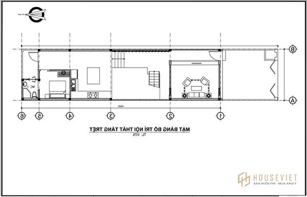 Bản vẽ thiết kế nhà 6x15m