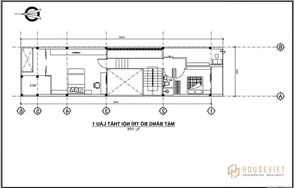 Bản vẽ nhà 2 tầng 6x15