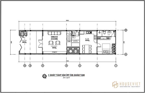 Bản vẽ nhà 2 tầng 6x15