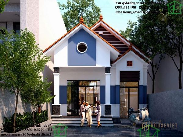 Mẫu thiết kế nhà cấp 4 mái thái đẹp NDNC467.