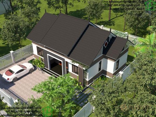 Mẫu nhà cấp 4 đẹp tại Thái Nguyên NDNC461.