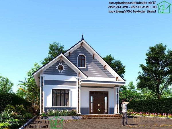 Mẫu nhà cấp 4 mái thái đơn giản NDNC468.