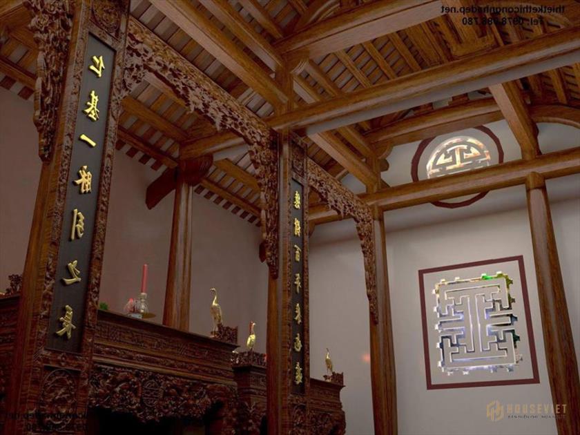 Thiết kế nội thất nhà thờ họ tại Ninh Bình NDNTH16