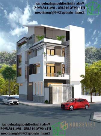 Nhà 2 mặt tiền, thiết kế đơn giản.