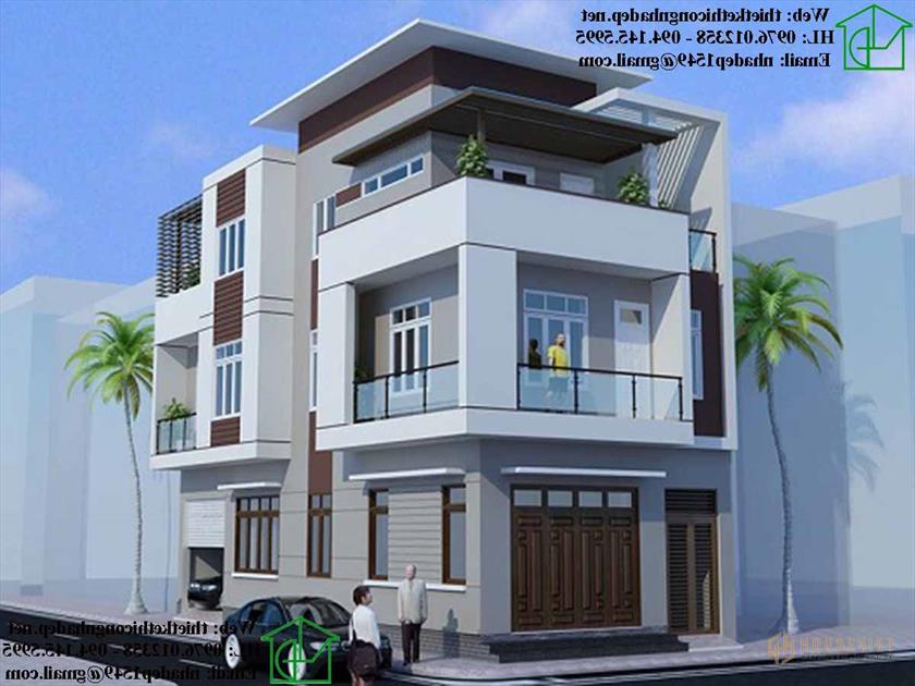 Biệt thự 3 tầng 2 mặt tiền rộng rãi, thoáng mát.