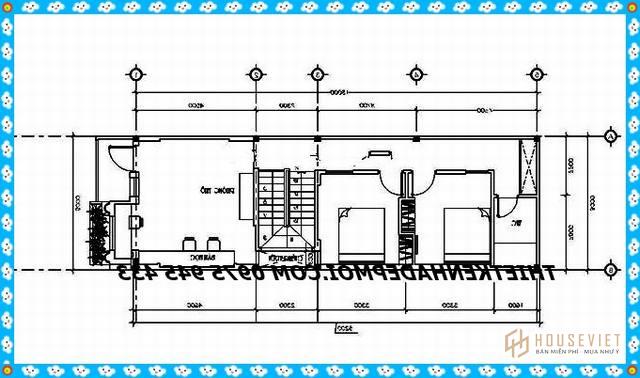 Bản vẽ mặt bằng công năng tầng 1 nhà ống hiện đại 80m2 