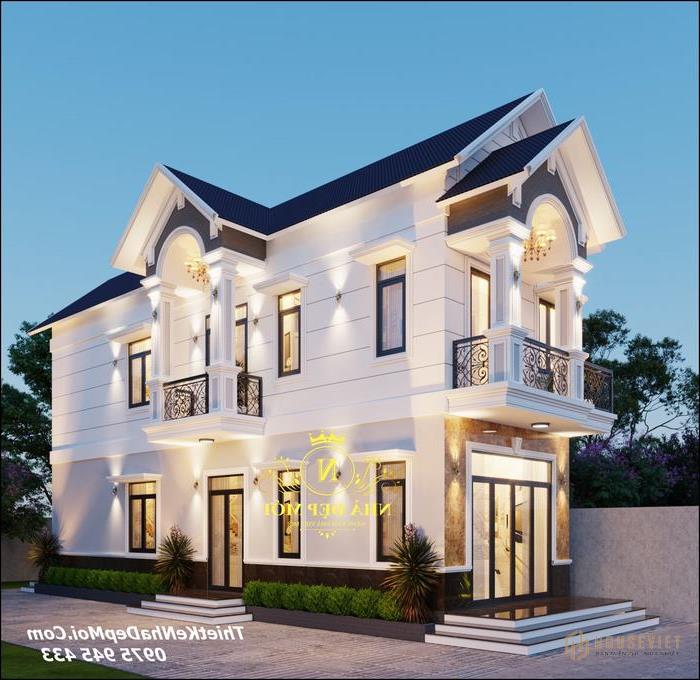 Mẫu nhà 2 tầng mái thái 5x20m