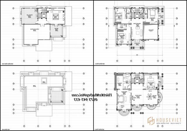 Mặt bằng biệt thự nhà vườn 1000m2