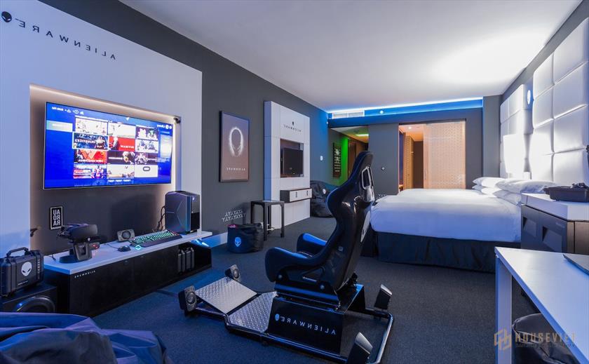 thiết kế phòng ngủ game thủ sang trọng
