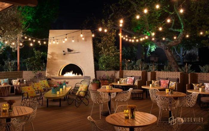 thiết kế nhà hàng sân vườn đẹp