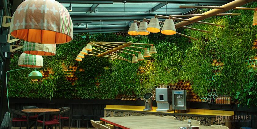 thiết kế nhà hàng sân vườn không thể rời mắt