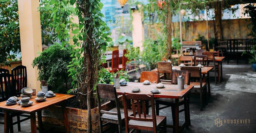 Thiết kế nhà hàng sân vườn phong cách việt nam