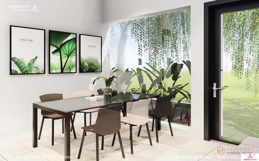 Không gian bếp phụ phía sau nhà