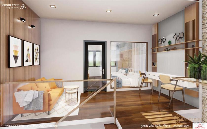 Không gian sinh hoạt chung kết hợp học tập và làm việc