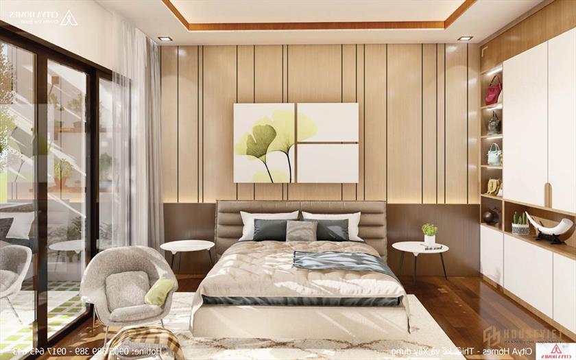 Phòng ngủ có ban công rộng rãi