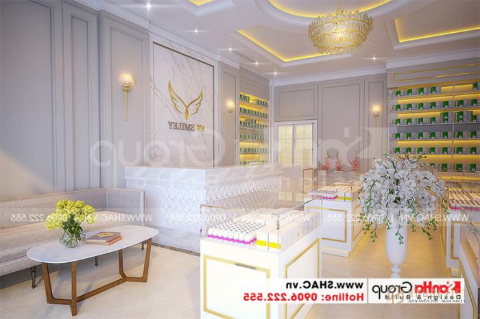Thiết kế nội thất showroom tầng 1 nhà phố hiện đại 