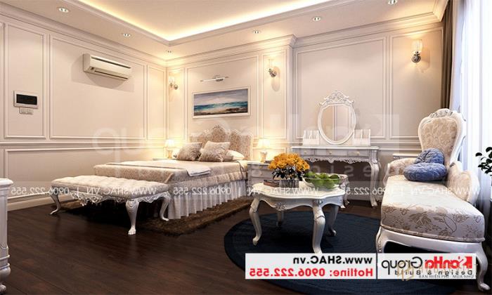 Mẫu phòng ngủ thiết kế nội thất tân cổ điển theo sở thích của chủ nhân căn phòng 