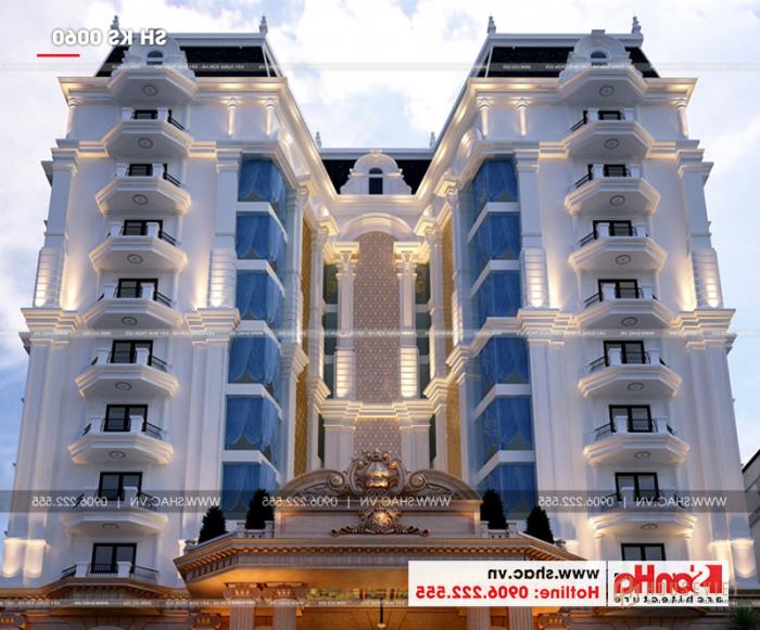 Kiến trúc ngoại thất bắt mắt của khách sạn tân cổ điển 4 sao tại Phú Quốc 